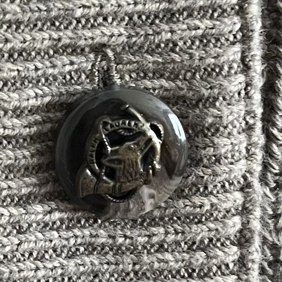 Ralph Lauren Cardigan L Brown Elbow Patch Crest Buttons Equestrian Old Money - Picture 5 of 13